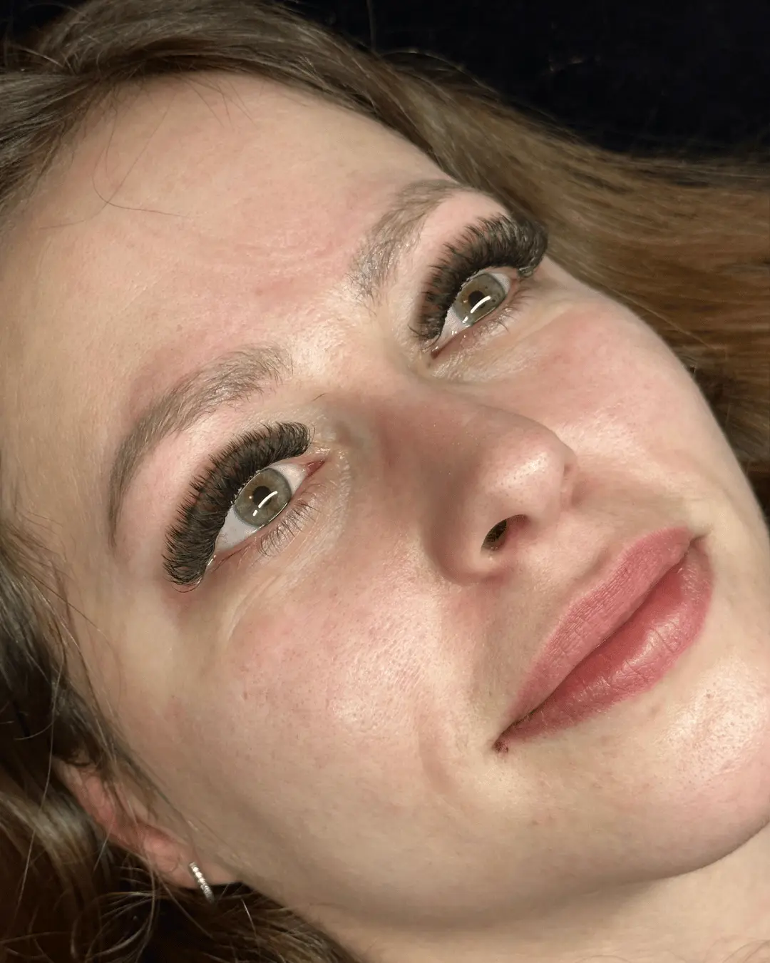 Efter-billede af Kristin Ósk Gretarsdóttir med Lash Extensions fra BeautyByDau i Sønderborg